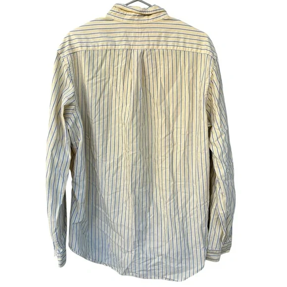 Polo Ralph Lauren Striped Button Down Dress Shirt - Size XL - Yellow - Pony - Picture 5 of 6